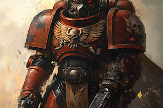 create a warhammer 40k character with my style