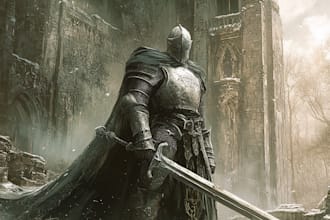 do dark medieval art illustration for you
