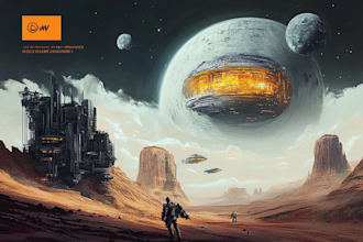 make environment, cyberpunk, concept art landscape design