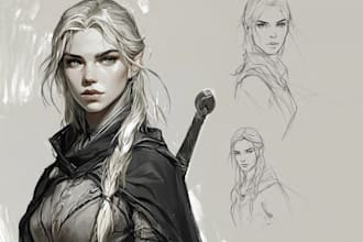 create a dnd art and d and d character for you