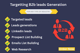 provide b2b lead generation prospect email list for any industry