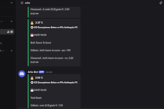 develop a sports arbitrage discord channel