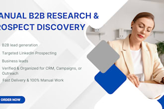do manual b2b research for custom outreach data