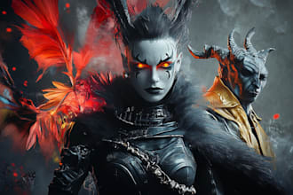 create fantasy, sci fi, character with hyperrealistic style