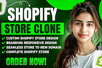 replicate shopify store clone,copy,duplicate,design and redesign