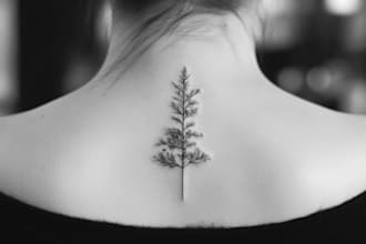 create minimal line art tattoo