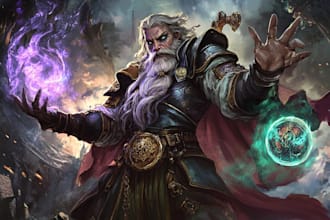 create character illustrations for your fantasy card game
