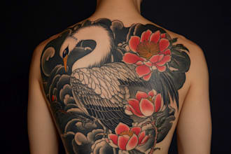 make a traditional japanese irezumi tattoo