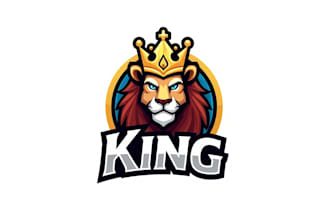 do king mascot logo design with modern