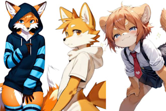 draw fursona character furry art design sheet animal fanart