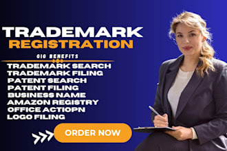 help you with trademark patent registration USA UK canada amazon brand registry