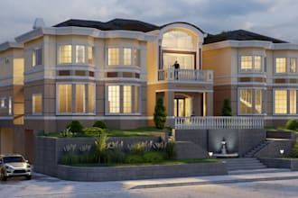 creative realistic 3d real estate interior design lighting doors rendering video