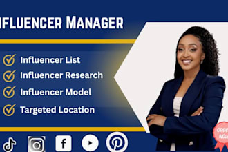 be your influencer manager handle management marketing and instagram campaign