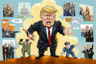 create political and editorial cartoons