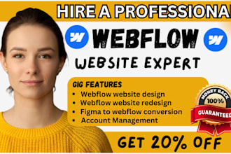 design, develop webflow website design figma to webflow, webflow expert