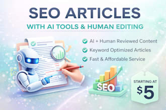 write SEO articles using ai tools and human editing