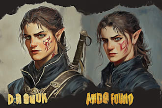 illustrate your d and d character portrait
