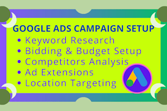 setup audit and manage your google ads adwords PPC campaigns