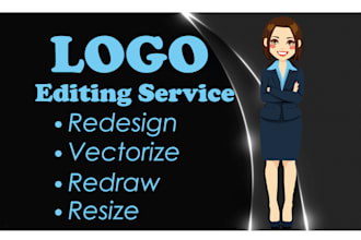 redesign, edit logo, vector tracing, image editing  recreate any graphic design
