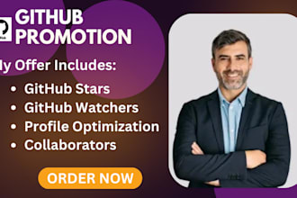 do organic github promotion for more stars watchers folks and collaborators