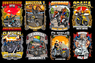 draw artwork of your motorcycle and cars