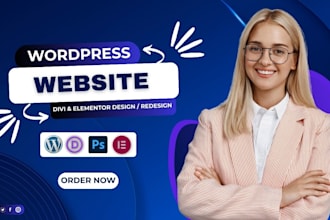 design wordpress elementor pro website design divi wordpress website woocommerce