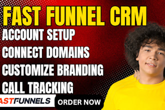 connect domains, customize branding in fast funnels CRM, fast CRM call tracking