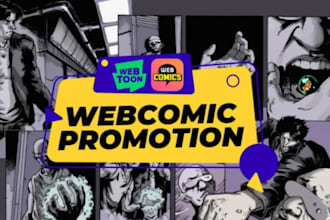organic promote your webtoon story, manga, comic book, webnovel, tapas