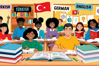 teach you turkish very fast as a kickstart program turkish german english