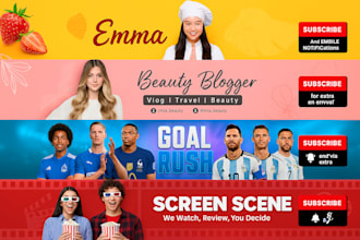 design professional youtube banner in 3 hours