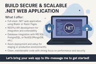 a modern net web application with blazor or razor pages