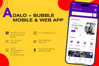 design adalo mobile app web app build adalo mobile ios android app bubble io mvp