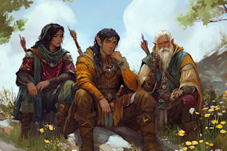 make create a d and d character art and dnd art
