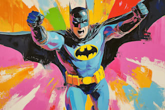 draw a superhero pop art portrait