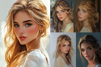 draw a portrait in semi realism, disney or cartoon style