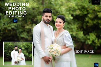 do wedding photos editing and retouching