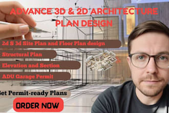do 3d architecture plan, blueprint floor plan map, city permit, office site plan