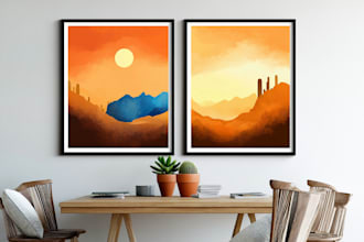 design printable abstract wall art posters
