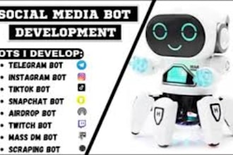 develop instagram api bot youtube automation api bot , tiktok api bot