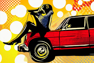 draw pop art or roy lichtenstein style