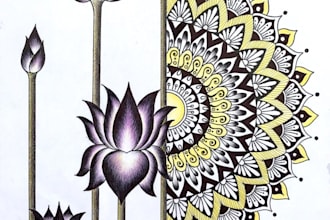 draw mandala arts and pen arts as deco
