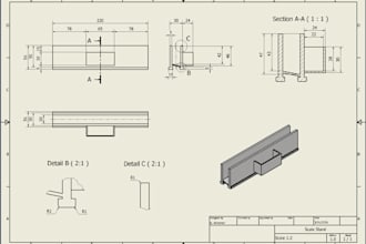 autodesk inventor 3d models and fabrication drawings