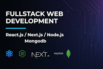 develop a fullstack webapp using reactjs nodejs nextjs and mongodb