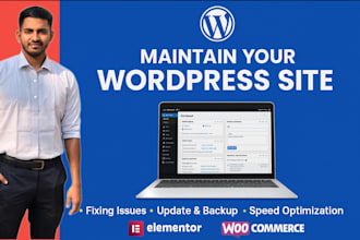 do wordpress website maintenance, manage, update and help