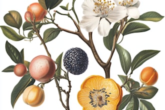 make a beautiful botanical or floral illustration
