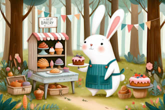 design children story book illustration and book cover