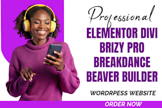 design elementor divi brizy pro breakdance beaver builder wordpress website