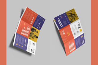 design clean trifold bifold bronchure catalog proposal for your business