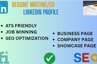 professionally write ats compliant resume and optimize linkedin profile