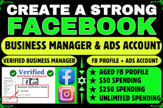 create a fresh facebook business manager and ads account for fb ads campaign